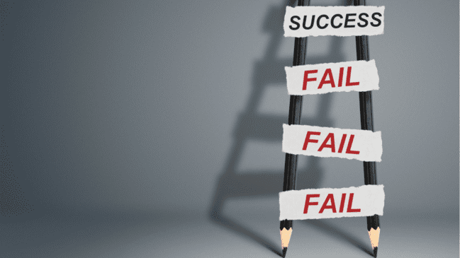 Embrace Failure and Resilience-pencil-fail-success-ladder-motivaiton